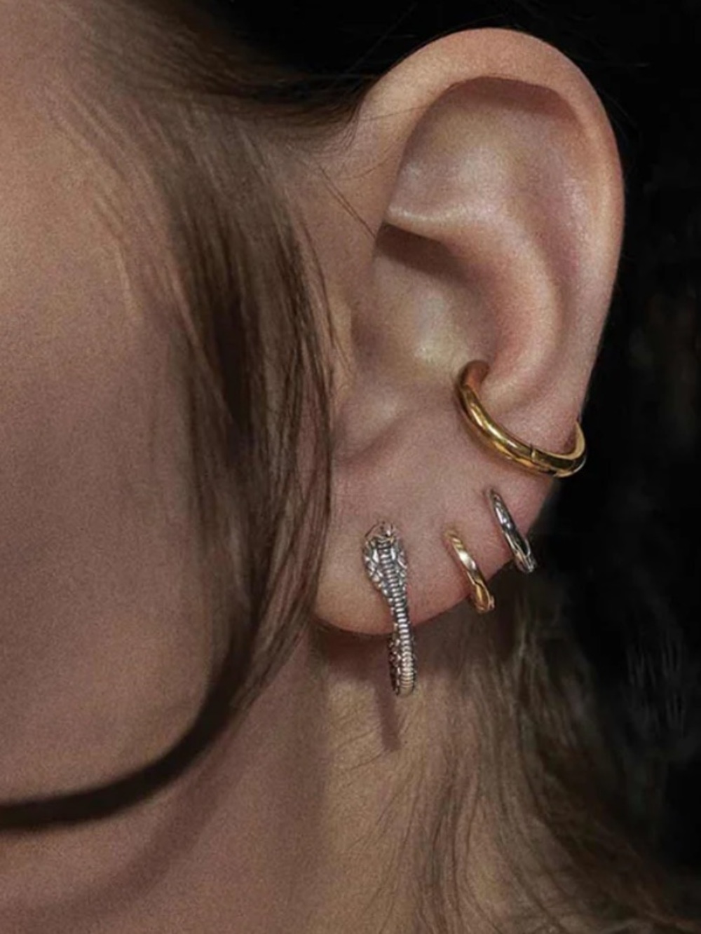 Sterling Silver snake earrings